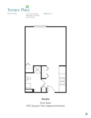Floorplan of Terrace Place, Assisted Living, Sheboygan, WI 2