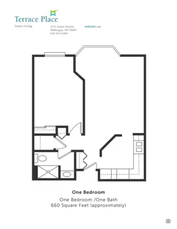 Floorplan of Terrace Place, Assisted Living, Sheboygan, WI 3
