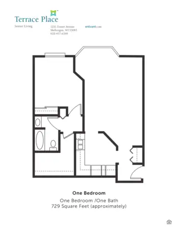 Floorplan of Terrace Place, Assisted Living, Sheboygan, WI 5