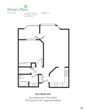 Floorplan of Terrace Place, Assisted Living, Sheboygan, WI 6