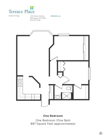 Floorplan of Terrace Place, Assisted Living, Sheboygan, WI 10