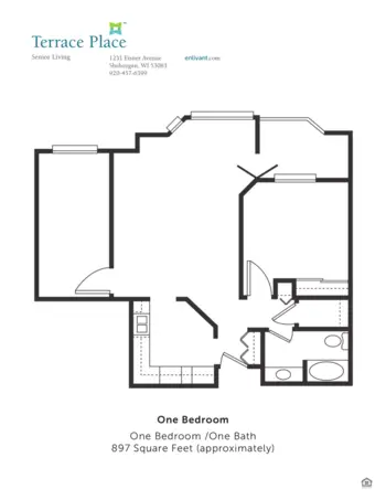 Floorplan of Terrace Place, Assisted Living, Sheboygan, WI 11
