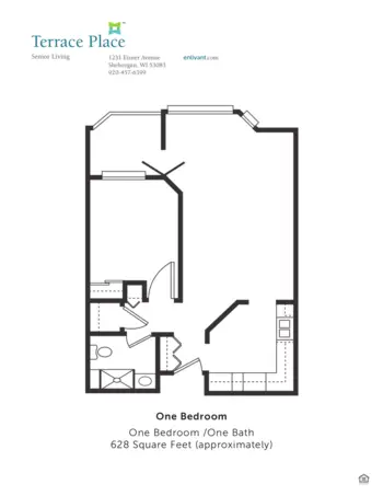 Floorplan of Terrace Place, Assisted Living, Sheboygan, WI 12