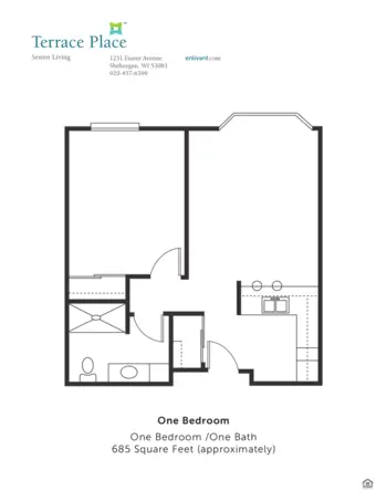 Floorplan of Terrace Place, Assisted Living, Sheboygan, WI 13