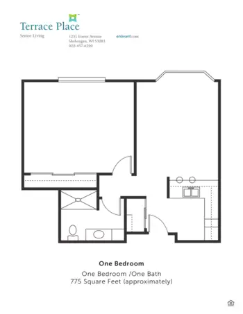 Floorplan of Terrace Place, Assisted Living, Sheboygan, WI 15