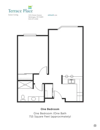 Floorplan of Terrace Place, Assisted Living, Sheboygan, WI 16