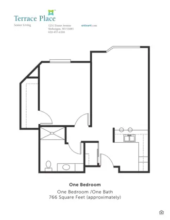 Floorplan of Terrace Place, Assisted Living, Sheboygan, WI 17