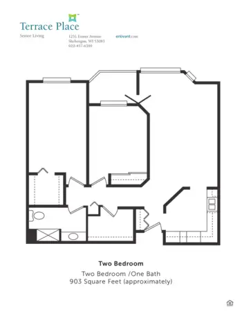 Floorplan of Terrace Place, Assisted Living, Sheboygan, WI 20