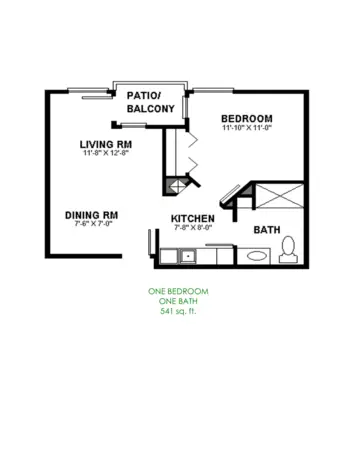 Floorplan of The Mill Street Residence, Assisted Living, Fergus Falls, MN 1