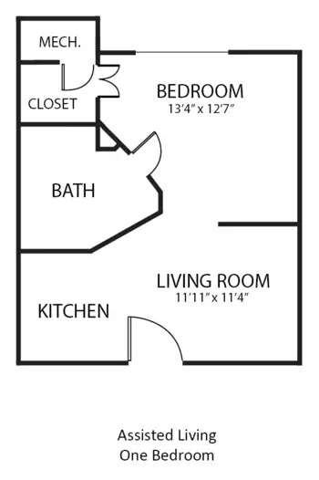 Floorplan of The Waterford at Woodbridge, Assisted Living, Plattsmouth, NE 1