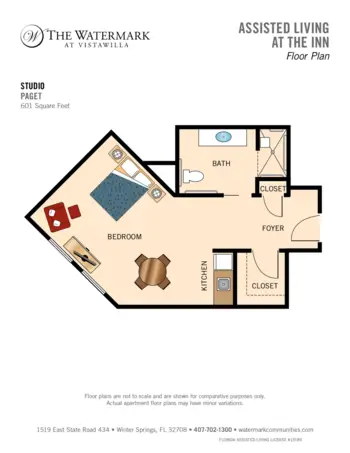 Floorplan of The Watermark at Vistawilla, Assisted Living, Winter Springs, FL 8