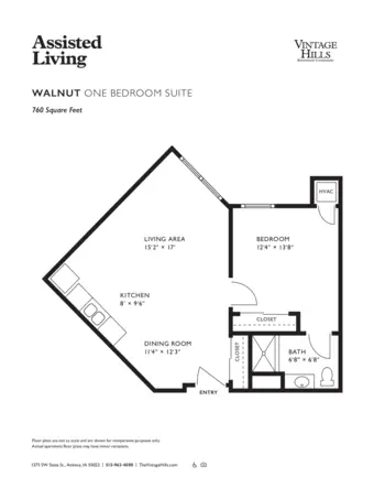 Floorplan of Vintage Hills, Assisted Living, Memory Care, Ankeny, IA 5
