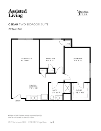 Floorplan of Vintage Hills, Assisted Living, Memory Care, Ankeny, IA 7
