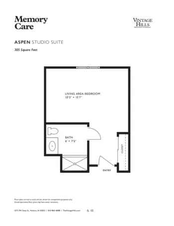 Floorplan of Vintage Hills, Assisted Living, Memory Care, Ankeny, IA 9