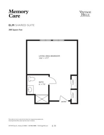Floorplan of Vintage Hills, Assisted Living, Memory Care, Ankeny, IA 10
