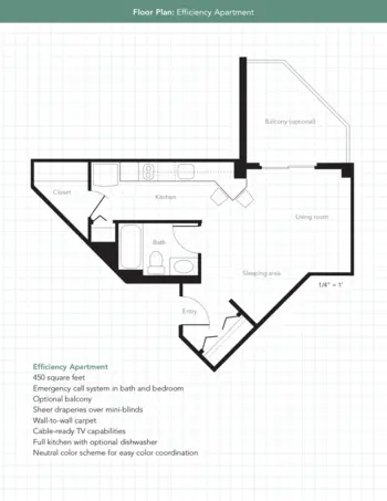 Floorplan of Atherton Place, Assisted Living, Marietta, GA 4