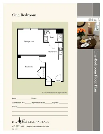 Floorplan of Atria Marina Place, Assisted Living, Quincy, MA 3