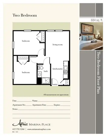 Floorplan of Atria Marina Place, Assisted Living, Quincy, MA 5