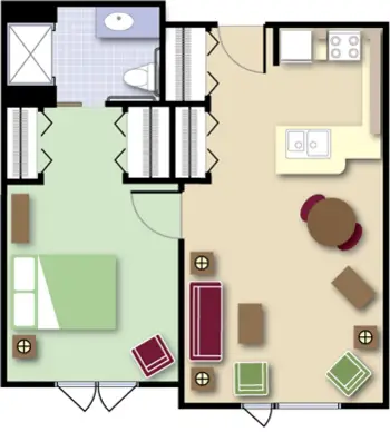 Floorplan of Boardman Lake Glens, Assisted Living, Traverse City, MI 1