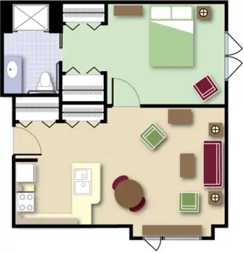 Floorplan of Boardman Lake Glens, Assisted Living, Traverse City, MI 2