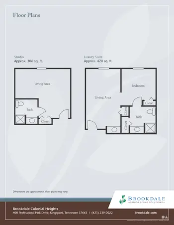 Floorplan of Brookdale Colonial Heights, Assisted Living, Kingsport, TN 1
