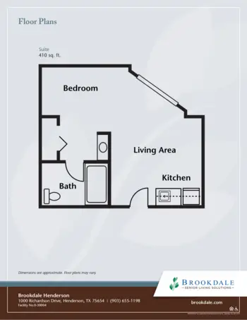 Floorplan of Brookdale Henderson, Assisted Living, Henderson, TX 1