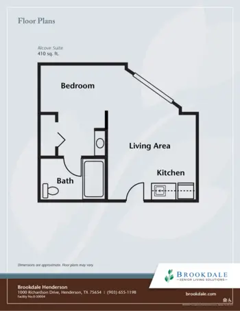 Floorplan of Brookdale Henderson, Assisted Living, Henderson, TX 2