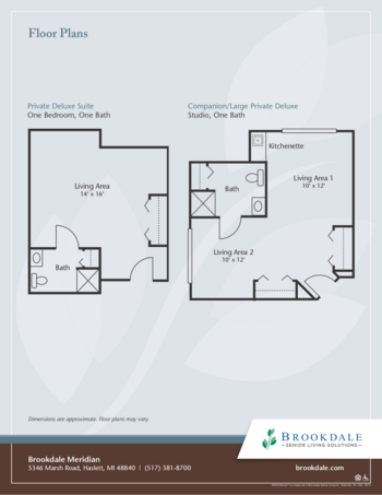 Floorplan of Brookdale Meridian Assisted Living, Assisted Living, Haslett, MI 2