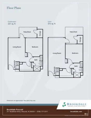 Floorplan of Brookdale Prescott, Assisted Living, Prescott, AZ 1