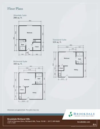 Floorplan of Brookdale Richland Hills, Assisted Living, Richland Hills, TX 1