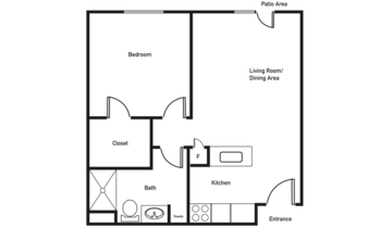 Floorplan of Brookstone Estates of Charleston, Assisted Living, Charleston, IL 1