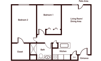 Floorplan of Brookstone Estates of Charleston, Assisted Living, Charleston, IL 3