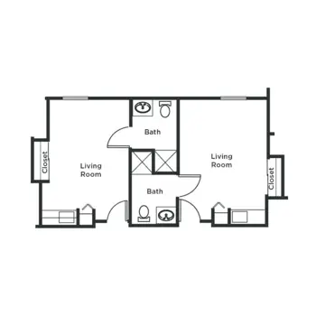 Floorplan of Carriage Court of Lancaster, Assisted Living, Lancaster, OH 1