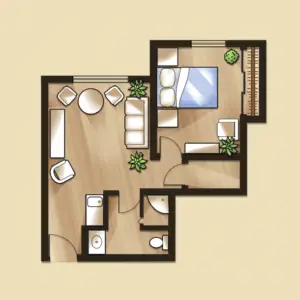 Floorplan of Fred Lind Manor, Assisted Living, Seattle, WA 1