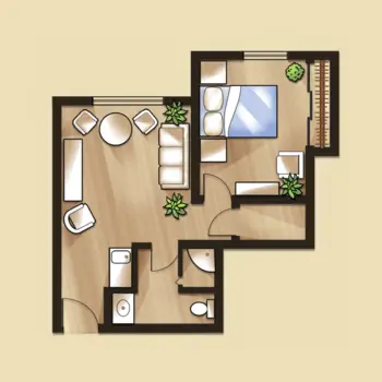 Floorplan of Fred Lind Manor, Assisted Living, Seattle, WA 2
