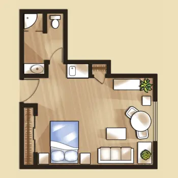 Floorplan of Fred Lind Manor, Assisted Living, Seattle, WA 4