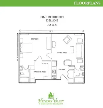 Floorplan of Hickory Valley Retirement, Assisted Living, Chattanooga, TN 2