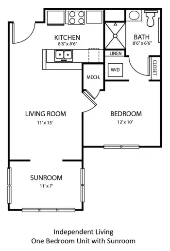 Floorplan of Laurelwoods, Assisted Living, Columbus, NC 2