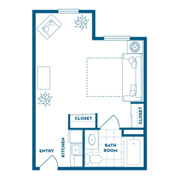 Floorplan of Markham House, Assisted Living, Portland, OR 6