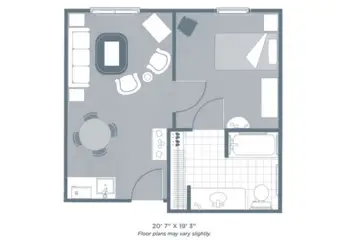 Floorplan of Morningside of Auburn, Assisted Living, Auburn, AL 1