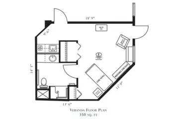 Floorplan of Northlake Gardens, Assisted Living, Tucker, GA 3