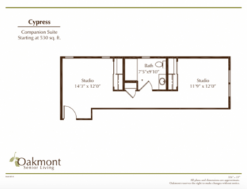 Floorplan of Oakmont of Santa Clarita, Assisted Living, Santa Clarita, CA 3
