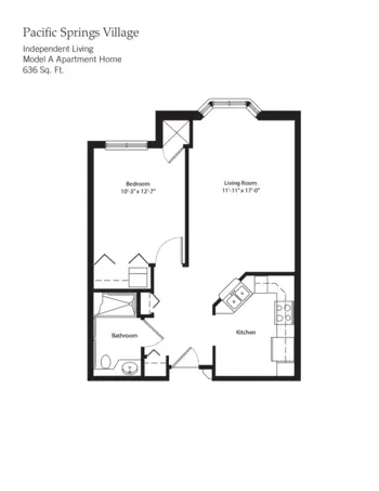 Floorplan of Pacific Springs Village, Assisted Living, Omaha, NE 4