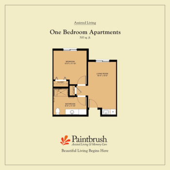 Floorplan of Paintbrush Assisted Living and Memory Care, Assisted Living, Memory Care, Fresno, CA 1