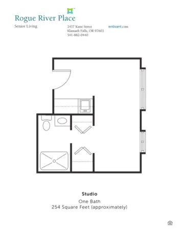 Floorplan of Rogue River Place, Assisted Living, Klamath Falls, OR 1