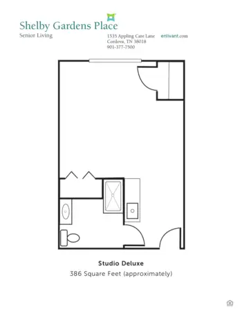 Floorplan of Shelby Gardens Place, Assisted Living, Cordova, TN 2