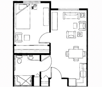 Floorplan of Stafford Suites in Sumner, Assisted Living, Sumner, WA 1