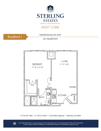 Floorplan of Sterling Estates of West Cobb, Assisted Living, Marietta, GA 3