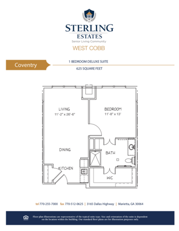 Floorplan of Sterling Estates of West Cobb, Assisted Living, Marietta, GA 6