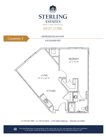 Floorplan of Sterling Estates of West Cobb, Assisted Living, Marietta, GA 8